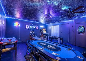 Looking for a fun-filled night in with your family & friends? Check out our amazing game room! We've got all your favorites, from poker to arcade games. And if you're feeling competitive, we've got foosball, air hockey and darts.