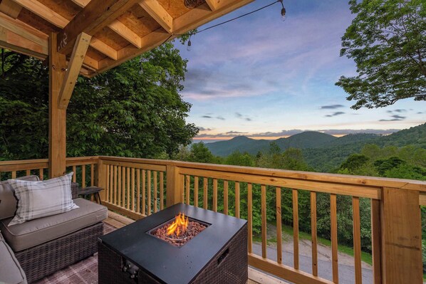 "As the sun dips behind the mountains and twilight paints the sky in dreamy hues, there’s no better place to be than around the firepit—sharing stories, toasting s’mores, and soaking in the peace of the moment.