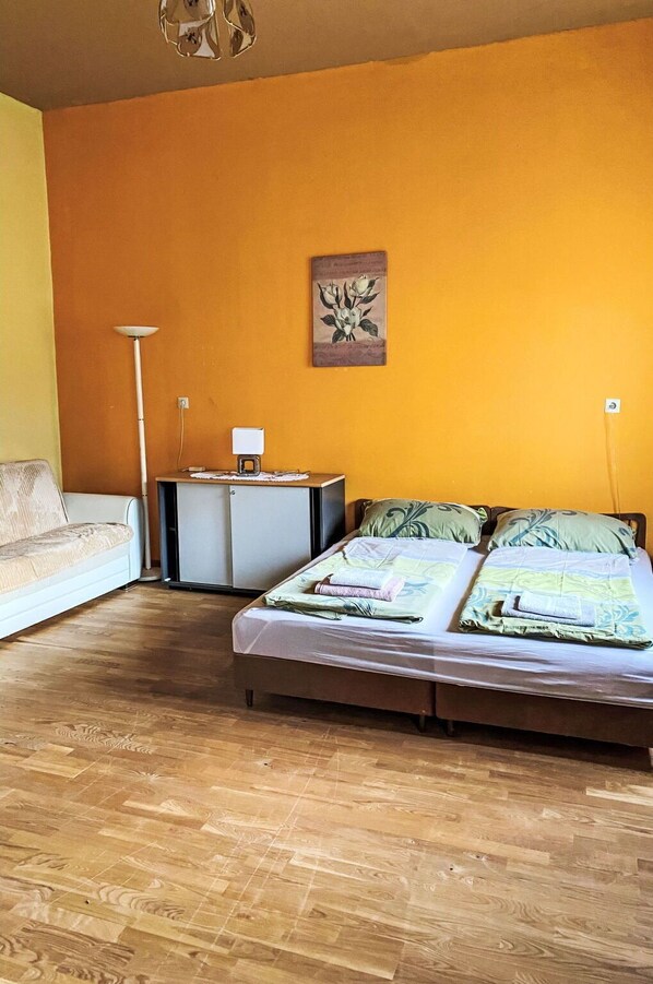 Furniture, Floor, Wall, Flooring, Interior Design, Wood, Room, Lighting, Bed, Bedroom
