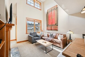 Living Room with Catheral Ceiling