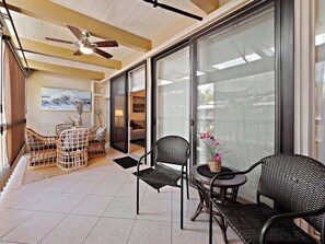 Lanai with outdoor furniture