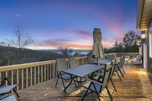 Dine alfresco or kick back & relax with spectacular views on the upper deck