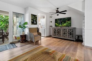 Kitchen connected to the living room