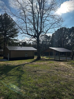 Back area of house and parking area
