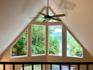 Lake views from the loft are stunning