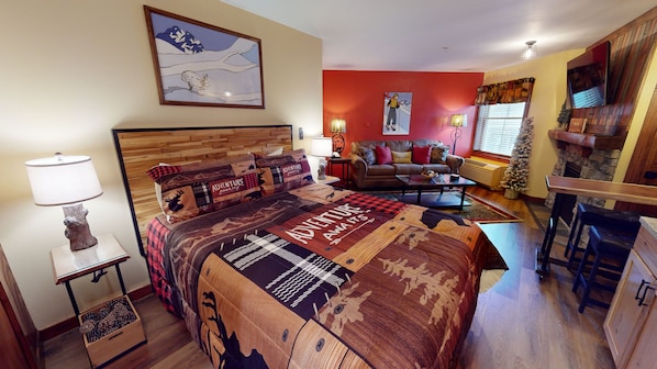 Indoors, Furniture, Living Room, Lamp, Bed