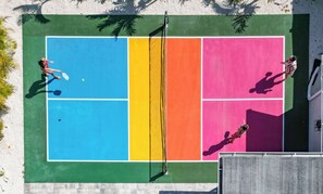 Play a round of pickleball with friends!