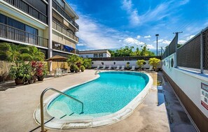 Pool is located on the ground floor