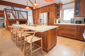 Island seating for four.