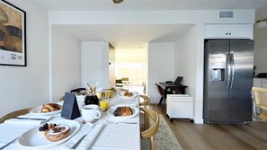 Enjoy family meals in the off-kitchen dining area