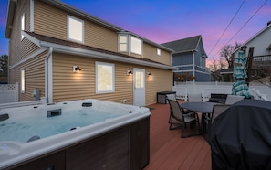 Enjoy our relaxing hot tub any season