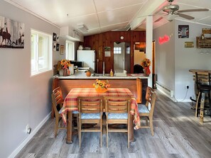 Dining area + kitchen