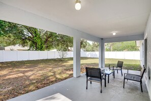 Covered Patio | Large Open Backyard