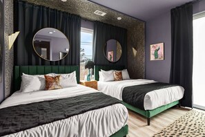 Cozy bedroom retreat with moody decor