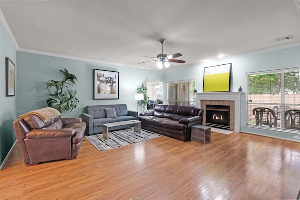 Fireplace adds warmth