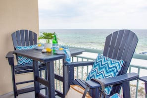 New bar height patio set just installed! Table + 4 chairs!