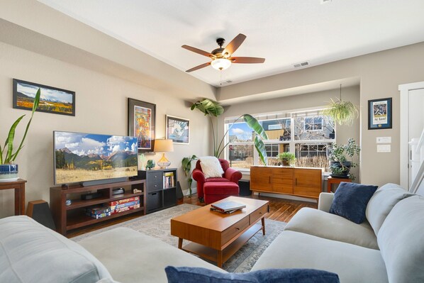 Living Area with Smart TV | Plenty of board games!