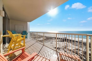 Spacious Balcony w/ Gulf View
