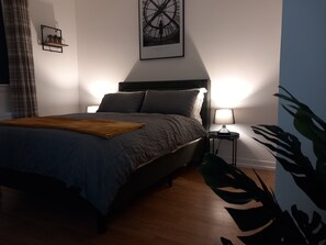 Newly refurbished master bedroom with new med frames, and matresses