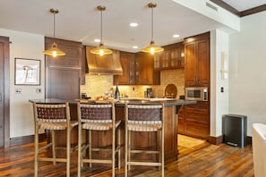 Indoors, Hardwood, Kitchen, Stained Wood, Kitchen Island