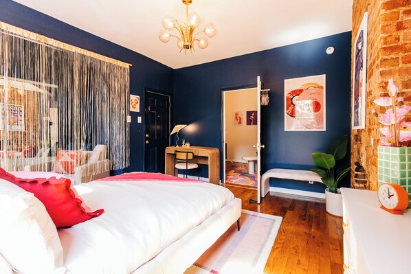 Bedroom with desk for working