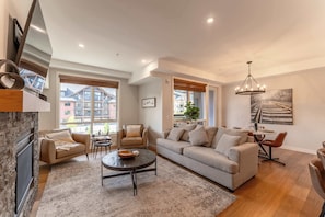 Sofa bed in living room adds sleeping space