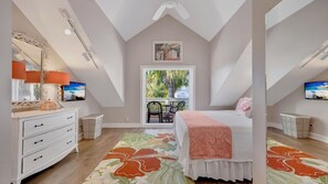 The master bedroom even has its own balcony...