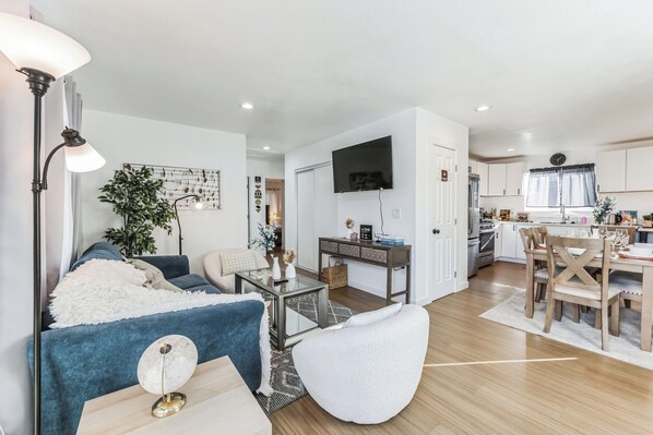 Cool down on the comfy couches & put your feet up after a long day at work