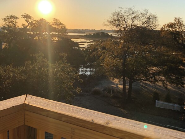 Sunrise over ICW from balcony