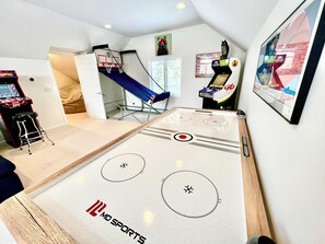 Game Room on Separate Level - Endless Fun for Kids and Adults!