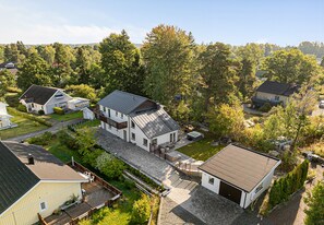 The small house on the right is the one that is rented out