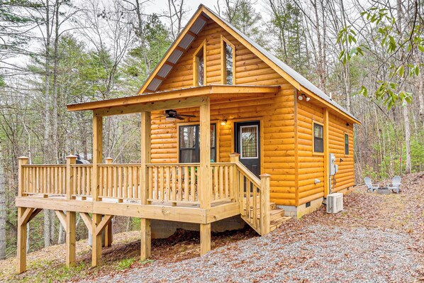 Murphy Vacation Rental | 1BR | 1BA | 4 Steps to Enter | 396 Sq Ft