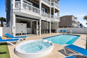 Hot tub and heated pool