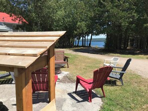 Fire pit view of the lake