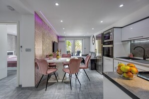 Kitchen and dining area