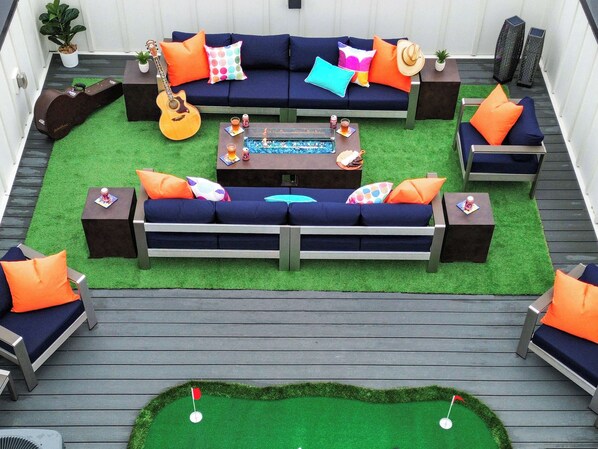 Sounds Like Fun has an amazing rooftop deck to entertain your whole group.