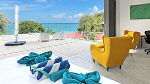 Panoramic seaview from your bed in the Master Bedroom on the top floor