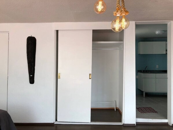 The closet is quite spacious, you can put anything there!