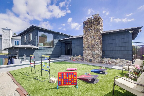 In-house playground in our spacious backyard is a hit with the kids!