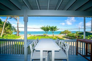 Covered lanai with view