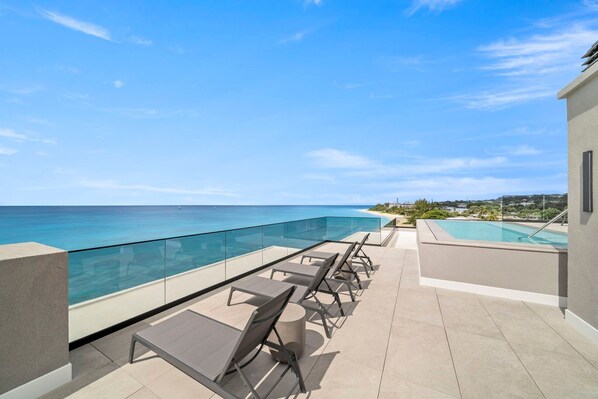 Unwind at the rooftop lounge