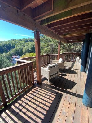 private deck with view of Marin Headlands
