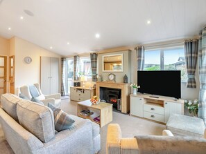 Living area | Seagull Lodge - Russell Lodges at The Pines, Runswick Bay