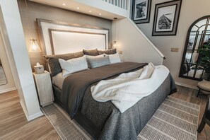 Enjoy a restful night in your king bed.