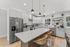 Kitchen with a coffee bar