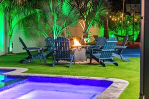 Fire pit and seating area