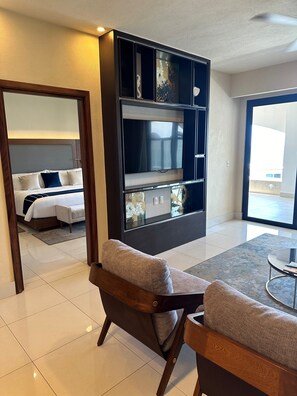 Living Room with view to Master