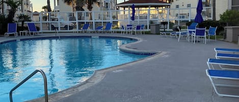 Pool area- just resurfaced plus new lounges and umbrellas