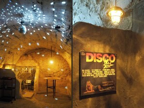 Notre discothèque privée dans l'ancienne cave à vin
