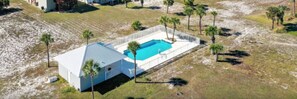 Spacious pool at Salty Kisses